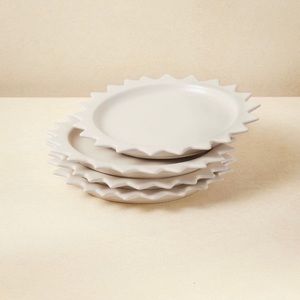 Opalhouse Jungalow 4 Piece Set Stoneware Pointed Sun 8”Salad Plates